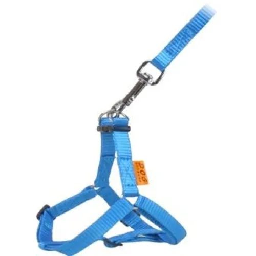 CoLLaR Dog Extremе шлея з нейлону регульована з повідцем (синя), W 15, А 40-55 см