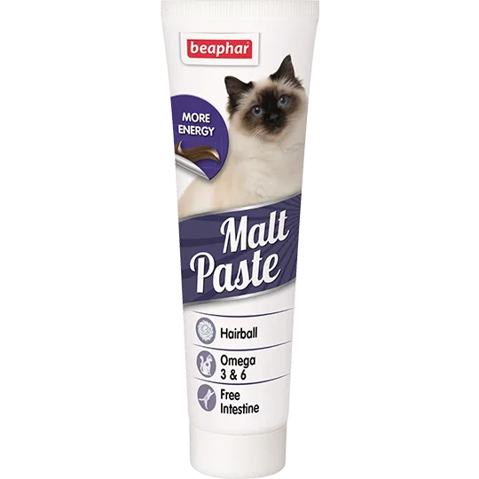 Beaphar Malt Paste (мальт-паста) для виведення шерсті зі шлунку в кішок, 100 г