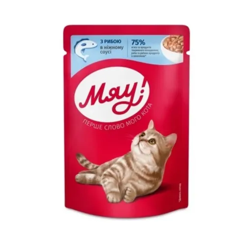 Мяу пауч риба в соусі 0.085кг