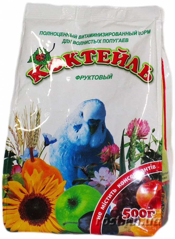Корм Коктейль для папуг "Фруктовий", 0,5 кг