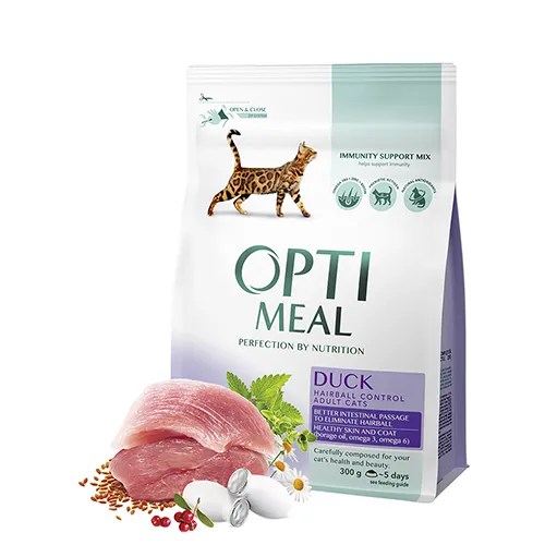 Optimeal+ з ефектом виведення шерсті (качка), 300 г