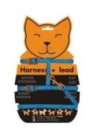CoLLaR Dog Extremе шлея з нейлону для котів з повідцем (синя), W 10, А 20-30 см, В 25-40 см, L 110 см