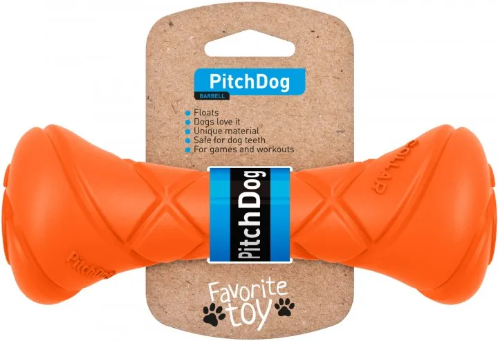 62394 Ігрова гантель  для апорт. PitchDog, довж-19см, діаметр 7см помаранчевий