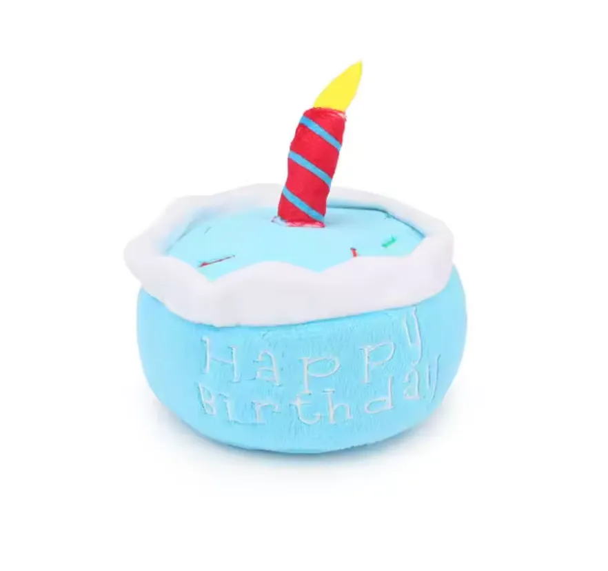 Іграшка для собак плюшева "Тортик Gotcha Day" з пищалкою