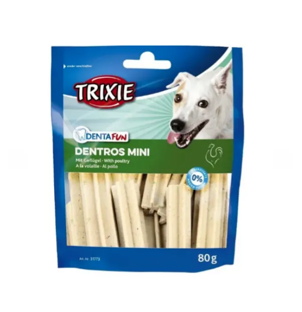 31773 Ласощі для собак Trixie DentaFun Dentros Mini жувальні палички з птицею 60г