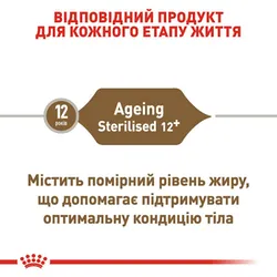 Royal Canin, Ageing Sterilised 12+ сухий корм для старіючих стерилізованих котів віком від 12 років, 2кг