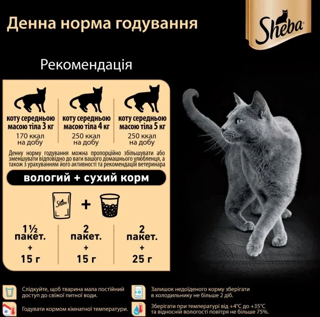 Sheba POU з куркою та яловичиною в соусі 85г