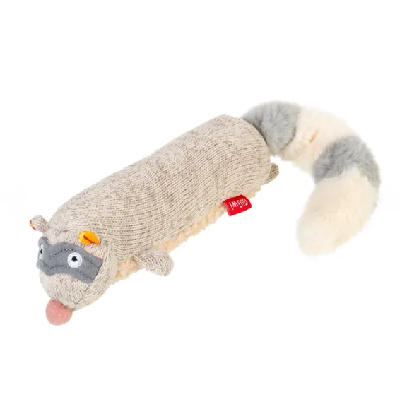 75310 Іграшка для собак "Єнот" з пищалкою GiGwi Plush Friendz, текстиль 17см