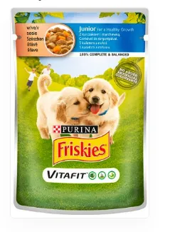 Friskies для цуценят, Курка і морква 100г