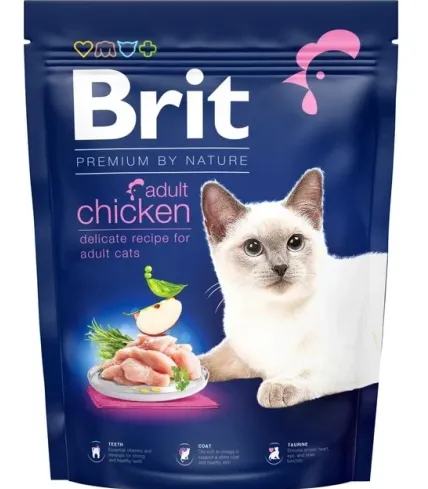 Brit Premium by Nature Cat Adult Chicken (для дорослих котів, курка) 300г
