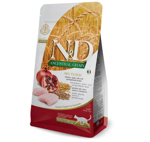 Farmina Cat N&D Low Grain Chicken&Pomergranate Neutered Adult з куркою та гранатом для стерилізованих котів 300g 30474