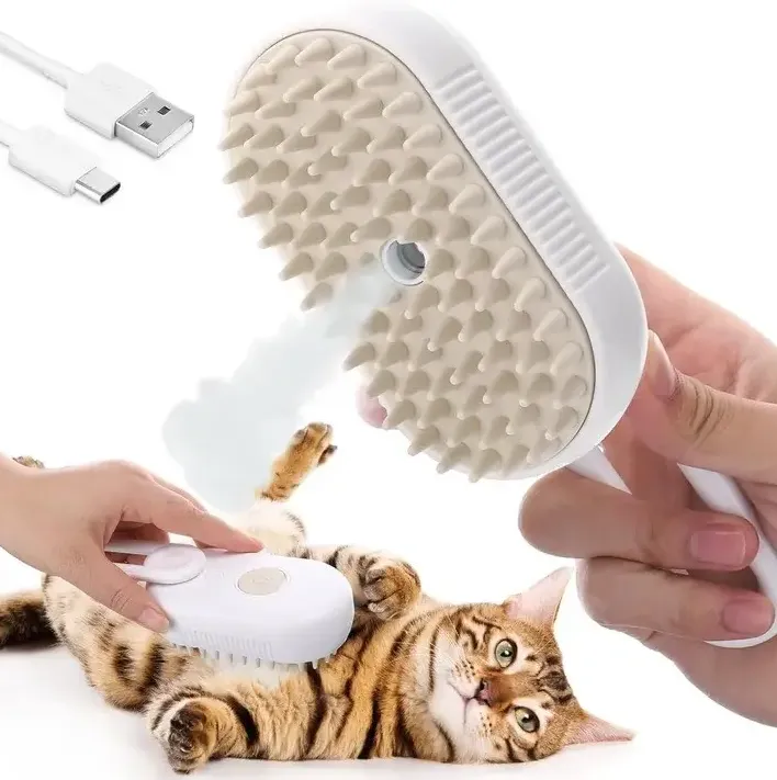 Парова щітка для тварин Electric Spray Handle Massage Brush з USB