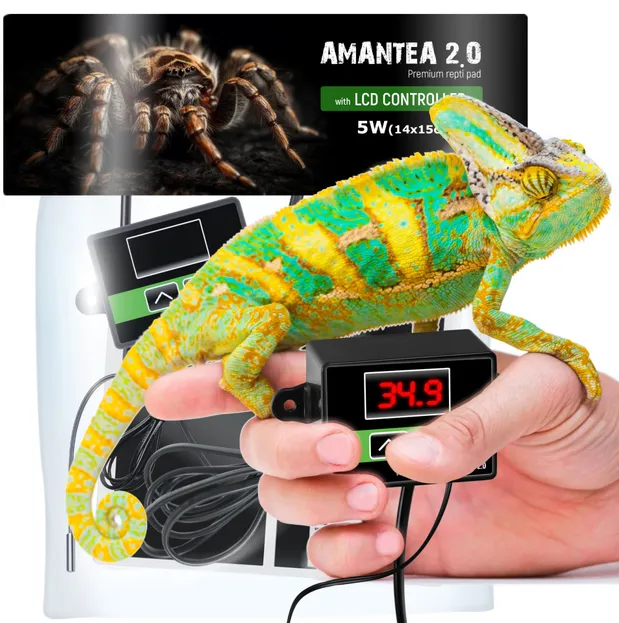 Нагрівальний мат з термостатом Terrario Amantea 2.0 5W 14x15см