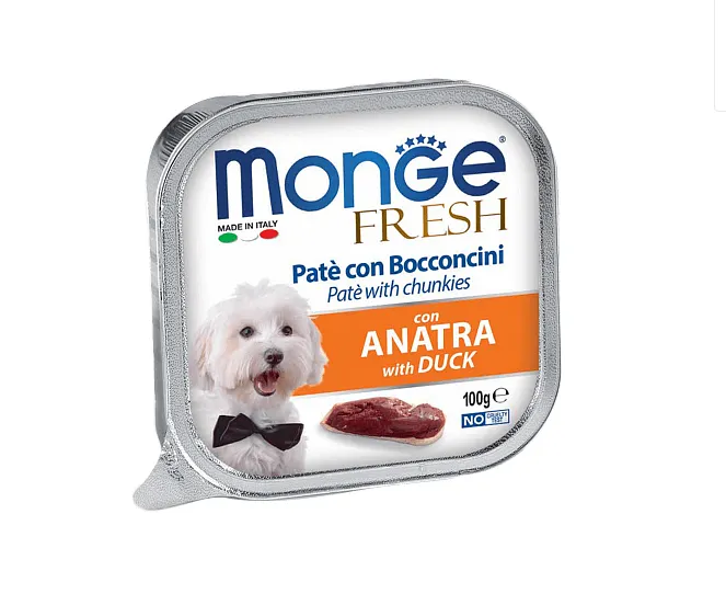 MONGE Fresh Anatra Консервований корм для собак, качка 100г