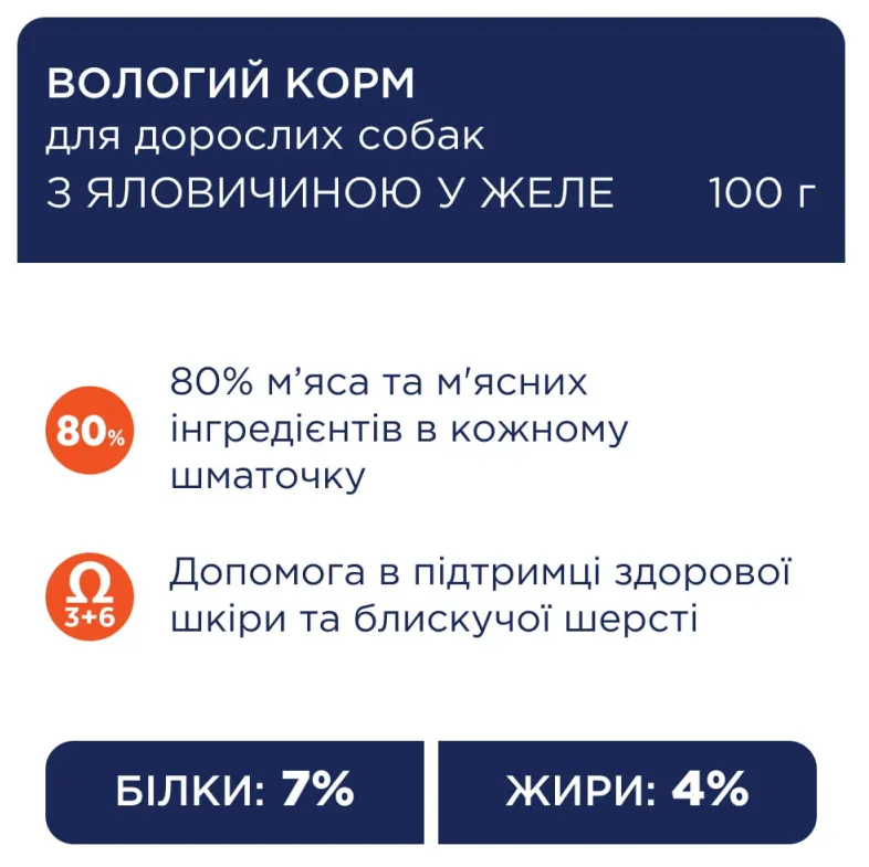 К4Л для собак малих порід з яловичиною в желе 0.1кг