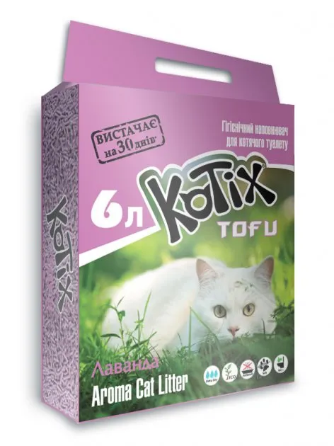 Наповнювач KOTIX TOFU Lavender, 6L
