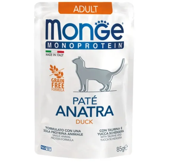 MONGE MONOPROTEIN Вологий корм для котів з качкою, 85гр