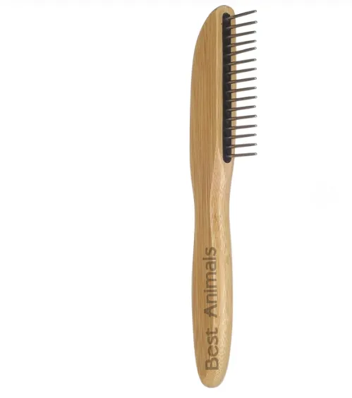 523065 Гребінець Flamingo Bamboo для вичісування бліх 21*3.5см