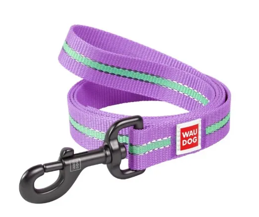 45669 Повідець WauDog Nylon, світлонакопичувальний (15мм,122см) фіолетовий