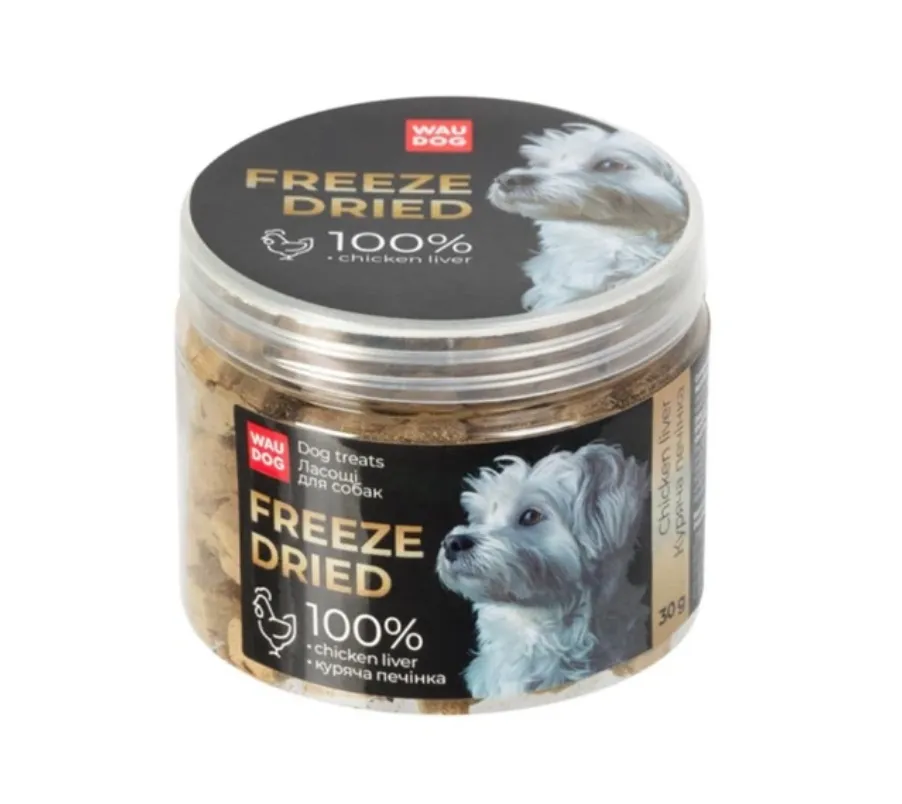 2021 Ласощі для собак WAUDOG Treats Freeze Dried Куряча печінка 30г