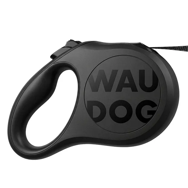 81631 Повідець-рулетка WAUDOG R-leash Monochrome Black M до 25кг, 5м світловідбив. стрічка, чорний
