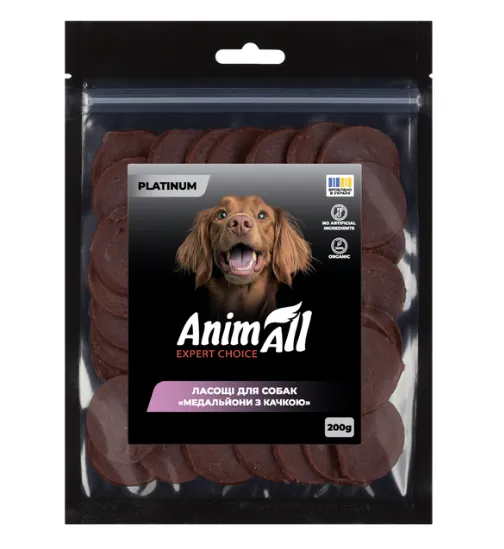 AnimAll Platinum Медальйони з качкою для собак 1кг 186 040