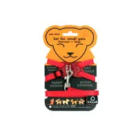 CoLLaR Dog Extremе шлея з нейлону для морських свинок, декоративних крис з повідцем на планшеті (червона), W 10, А 22-29 см