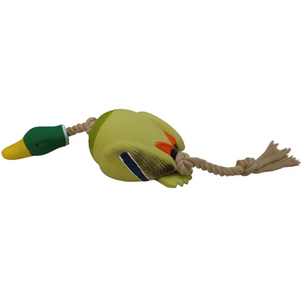 Іграшка для собак Toys Fun латексна Гуска с канатом 43см 487,01