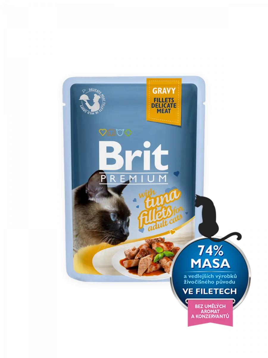 Brit Premium Cat pouch (філе тунця в соусі) 85g