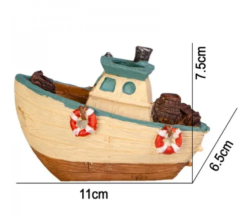 Декорація "Рибальський човен" Kruger Fishing Boat 11*6.5*7.5см КМ1288
