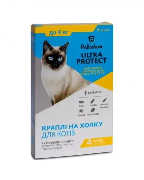 Palladium ULTRA PROTECT Каплі від бліх та кліщів для кішок до 4 кг