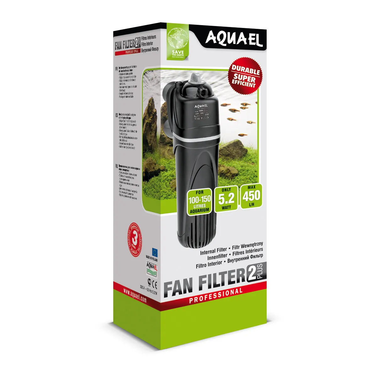 Фільтр AQUAEL FAN 2 plus 5,2W 450L/H 102369/3070