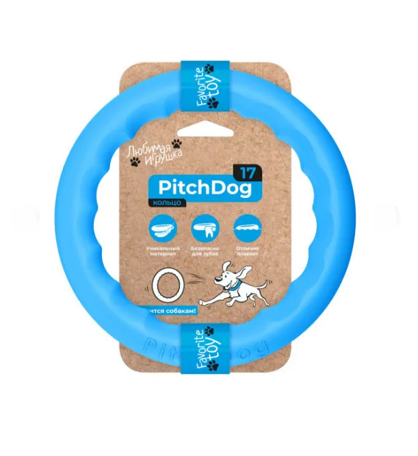62362 Кільце для апорт. "PitchDog17", діаметр 17см, блакитний