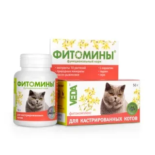 ВЕДА Фітоміни для кастрованих котів, 50 г