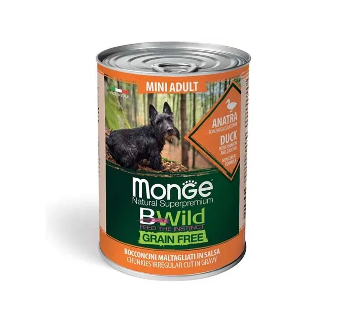 Корм для собак MONGE Mini Adult Grain Free беззерновий качка/гарбуз/цукіні 400г