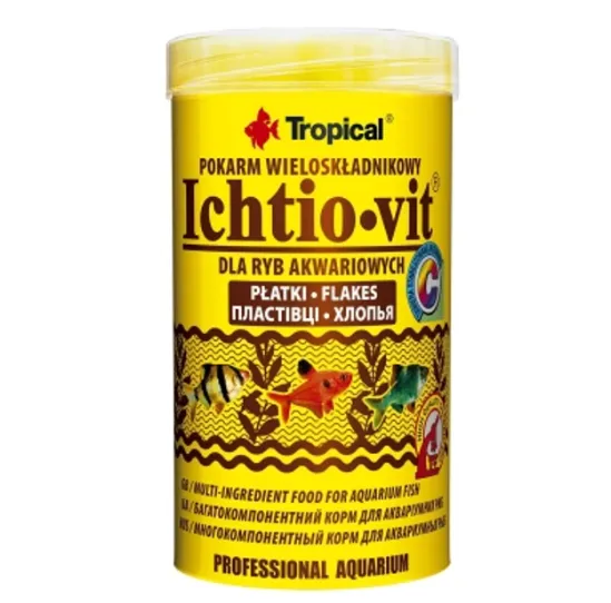 Ichtio-vit 250ml 50g основний корм для всіх видів риб (пластівці) 77004