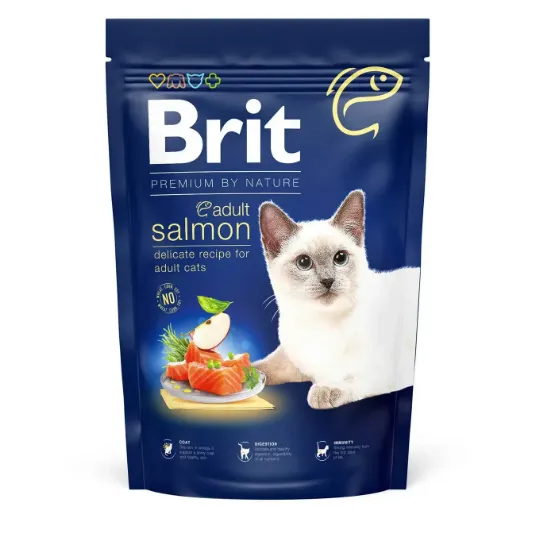 Brit Premium by Nature Cat Adult Salmon (для дорослих котів, лосось) 1.5кг