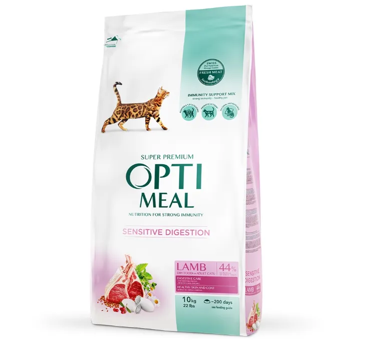 Optimeal для котів з чутлив. травл. ягня 1кг