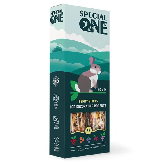 Палички SPECIAL ONE "Ягідні" для декоративних гризунів 90г PR242349