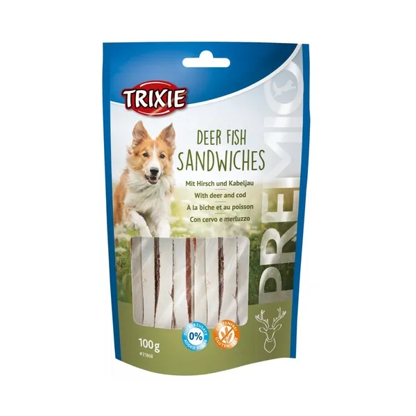 31868 Ласощі для собак Trixie Premio Deer Fish Sandwiches оленина, риба 100г