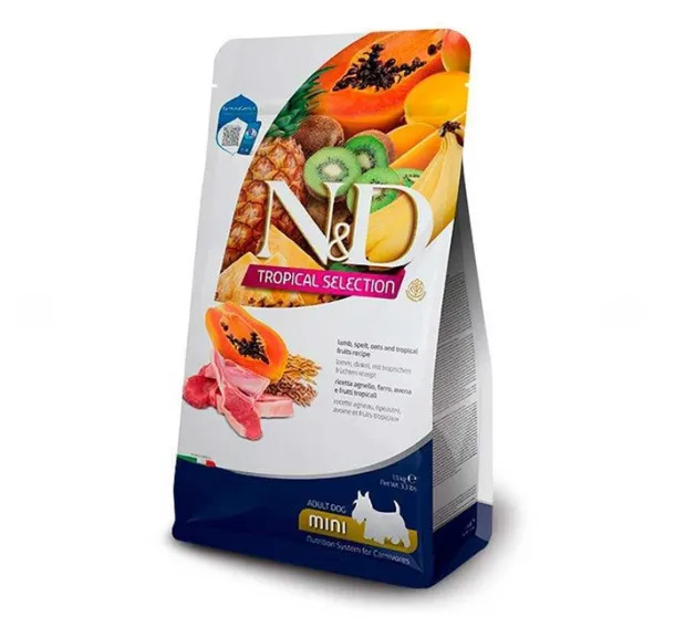 Farmina Dog N&D Low Grain Tropical Selection Lamb Adult Mini з ягням та тропічними фруктами для малих порід 1.5kg 42316