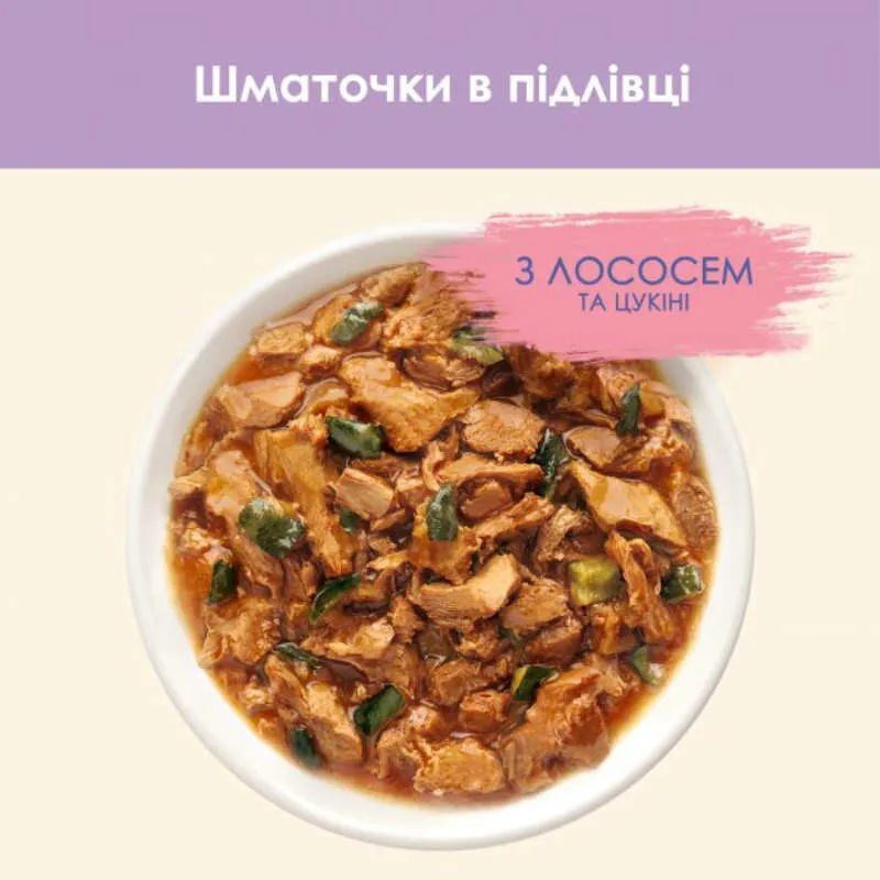 CatChow Adult SENSITIVE лосось+цукіні в желе 85г