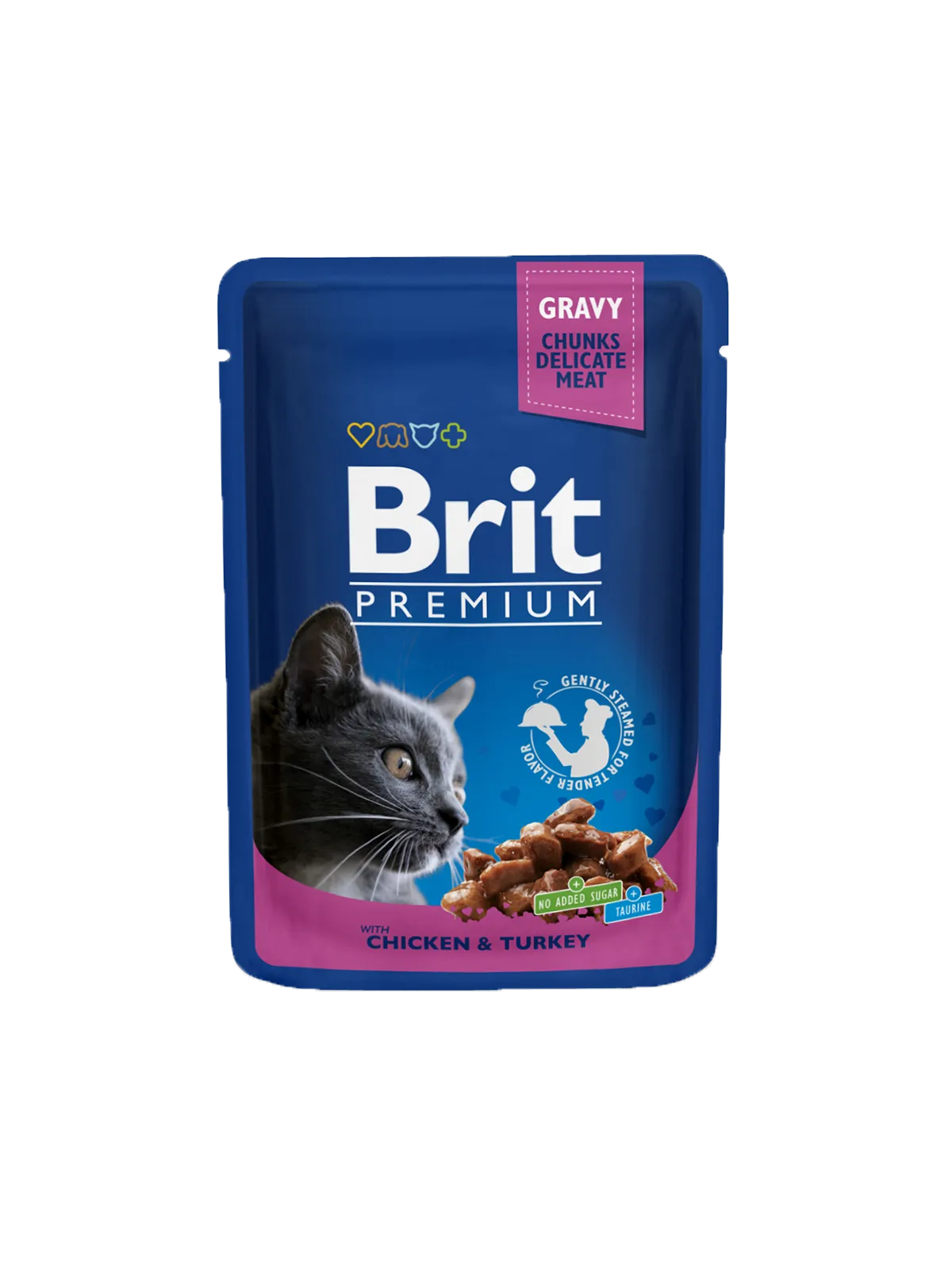 Brit Premium Cat pouch (курка, індича) 100g