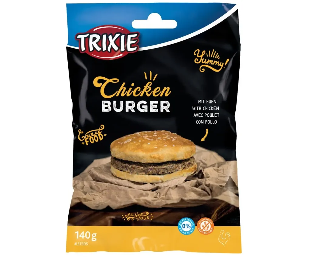 31505 Ласощі для собак Trixie Chicken Burger курячий бургер 9см 140г