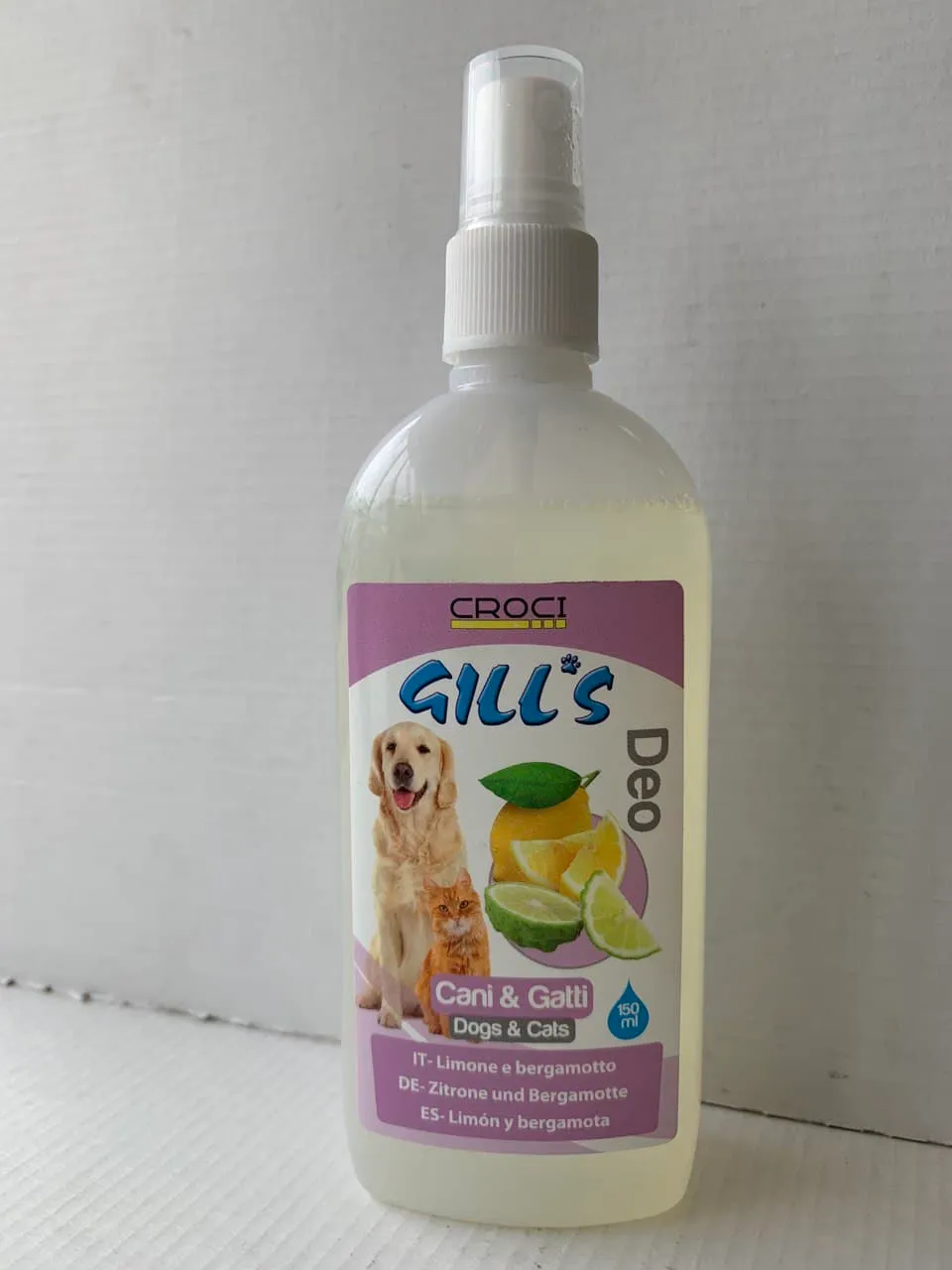 Туалетна вода GILL'S Lemon & Bergamot для котів і собак 150мл