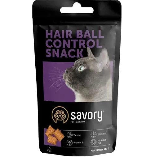 Ласощі для котів Savory Pillows Hairball Control 60г 31485