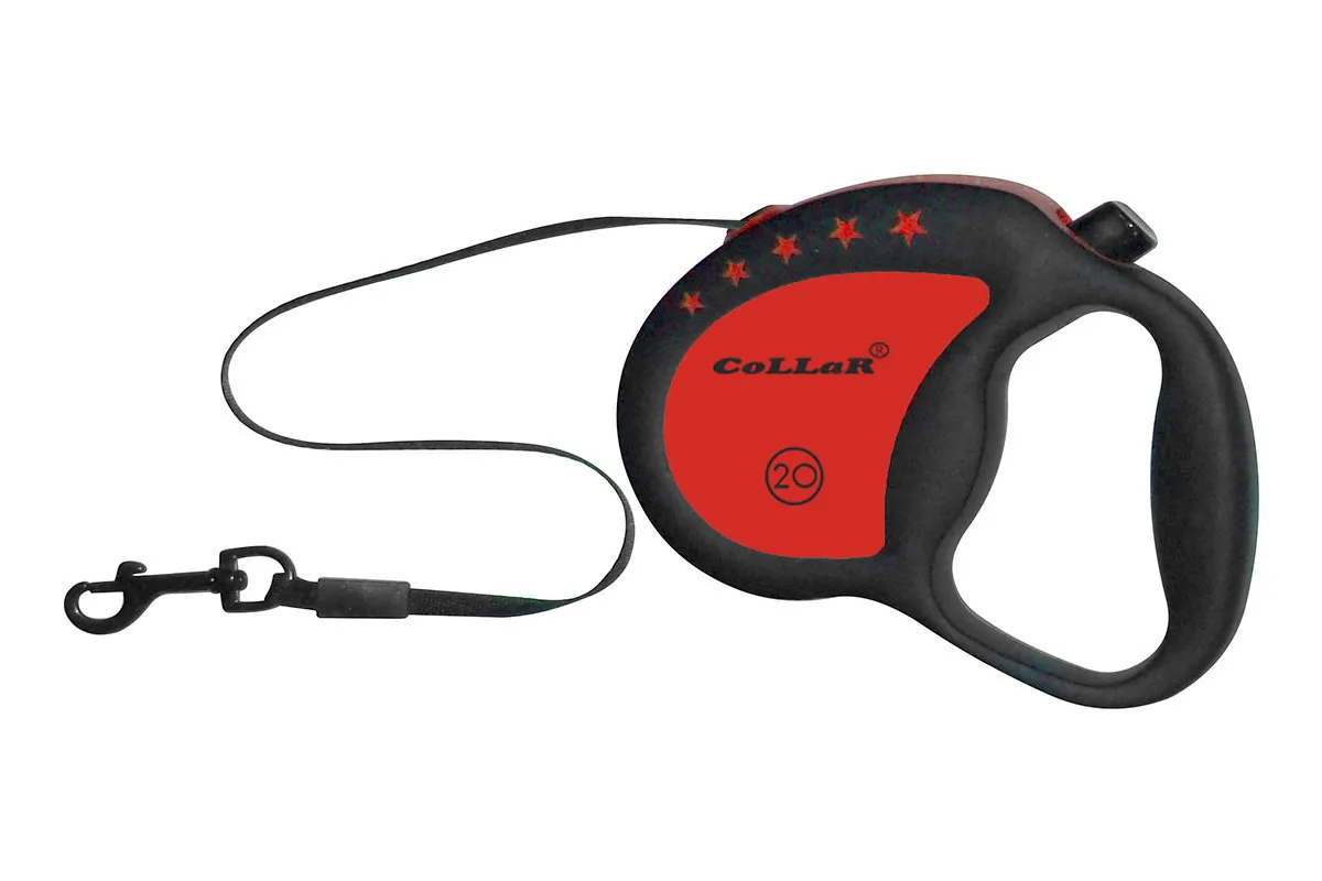 CoLLaR control повідець-рулетка (червоний) 20 кг, 4 м, стрічка