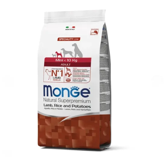 MONGE Mini Adult ягня, рис, картопля для малих порід 800г