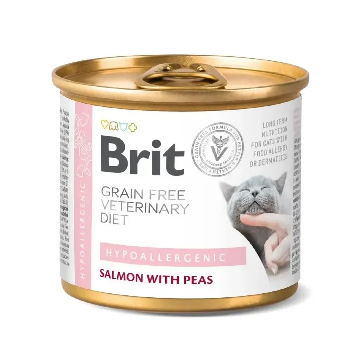Консерва Brit GF Veterinary Diet Cat Hypoallergenic 200г