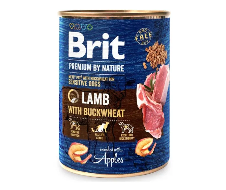 Brit Premium by Nature 400g ягня/гречка